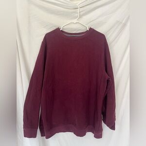 Croft & Barrow Women's Burgundy Crew Neck Sweatshirt